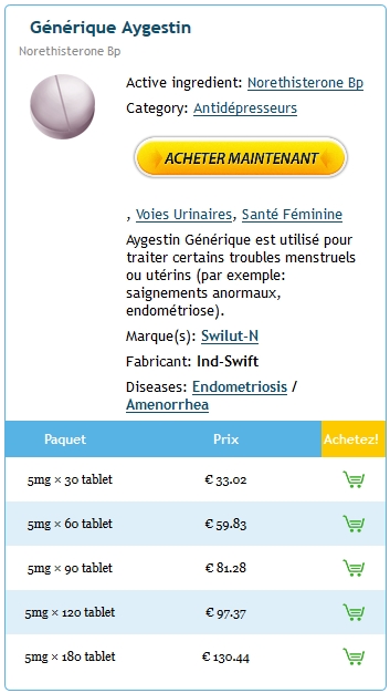 Achat De Aygestin 5 mg En Pharmacie