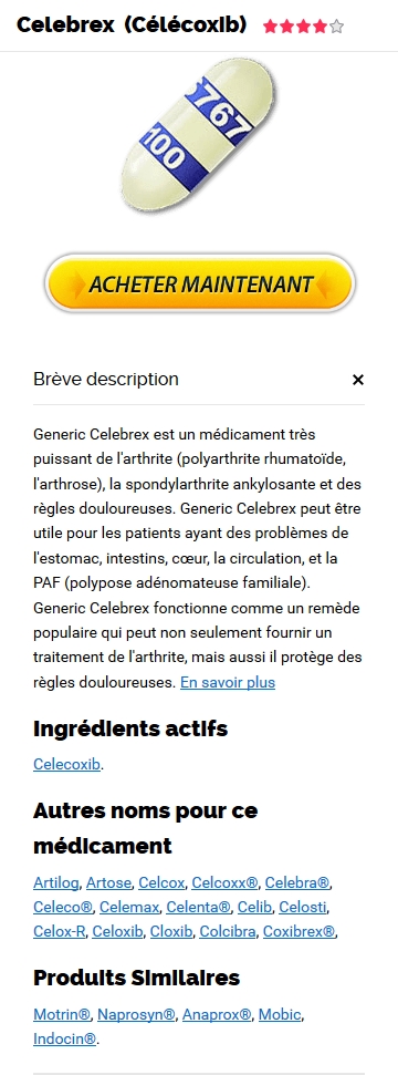 Prix Du Celecoxib En Pharmacie France