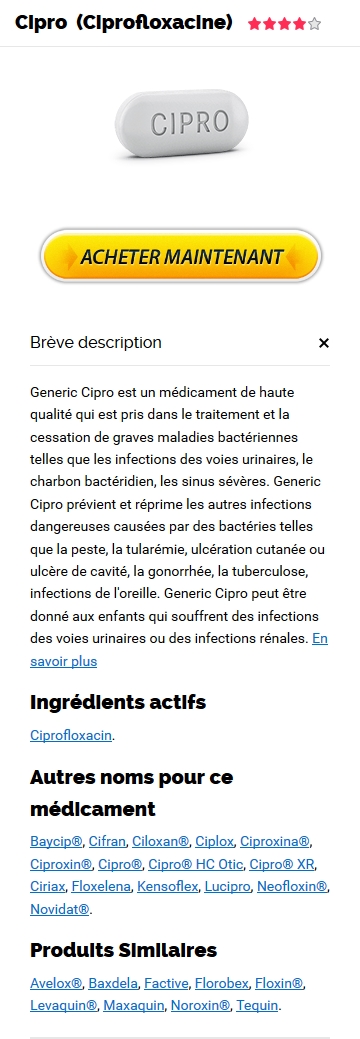 Le Prix Du Cipro 1000 mg