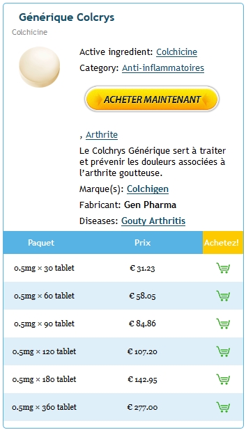 Medicament Colchicine 0.05 mg Prix