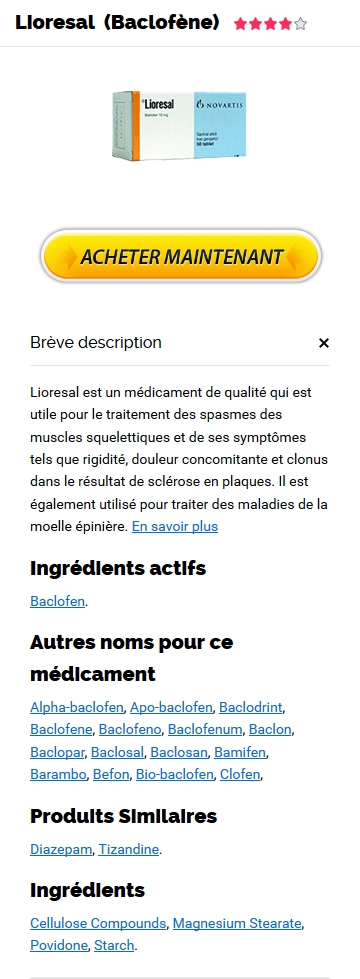 Achat Lioresal 10 mg France
