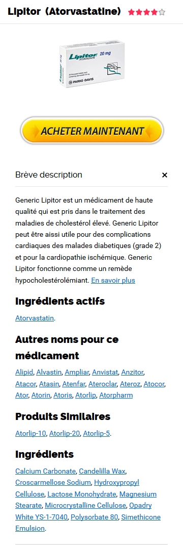 Commander Lipitor 10 mg Generique