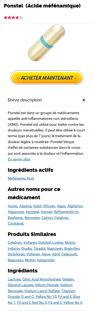 Ponstel 500 mg Comparaison