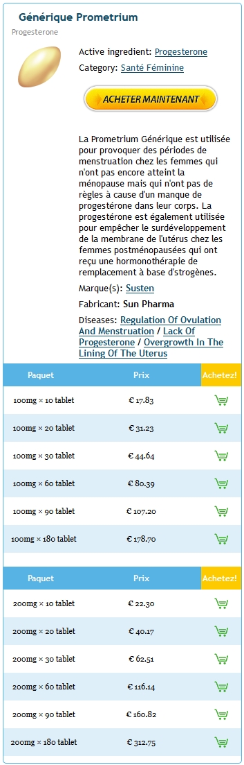 Generique Prometrium 100 mg En Pharmacie