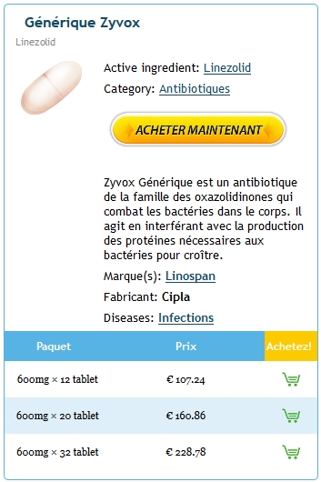 Zyvox 600 mg Générique Pas Cher