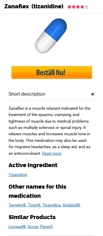 Beställa Zanaflex 2 mg Låg Kostnad