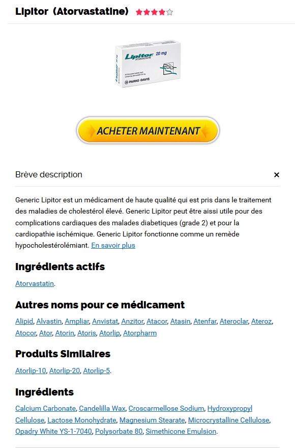 Lipitor Vente En Ligne