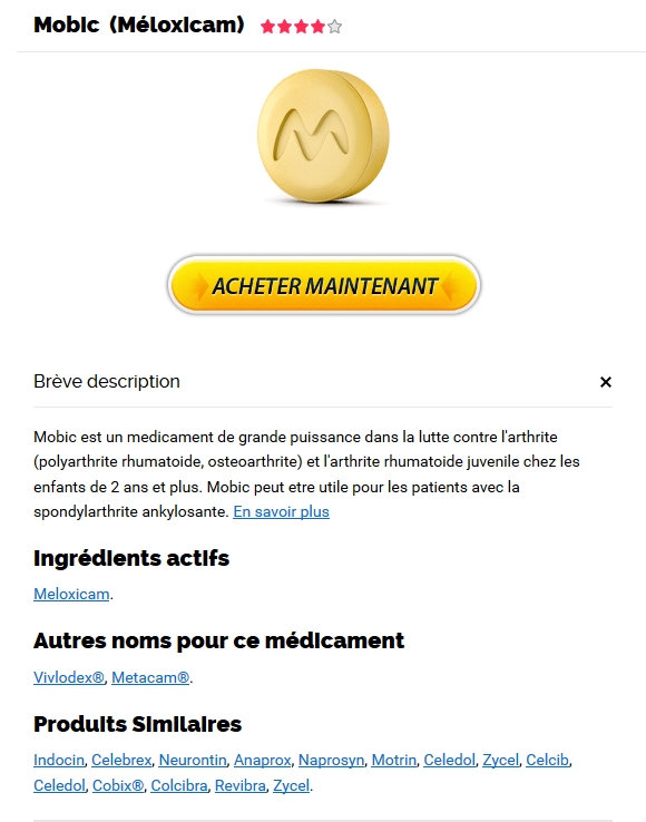 Achat Mobic 15 mg non générique in Edgefield, SC