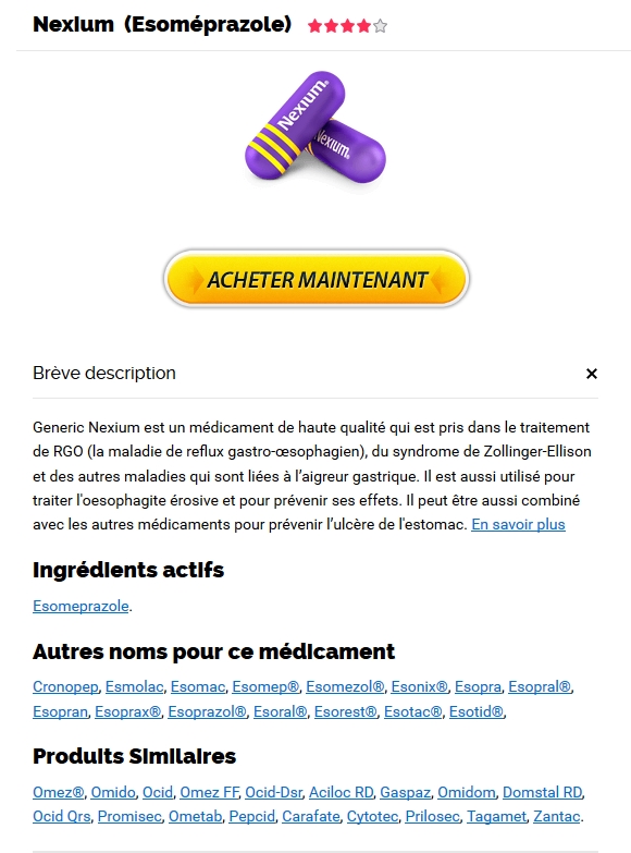 Achat en ligne Nexium 20 mg generique in Paris, AR